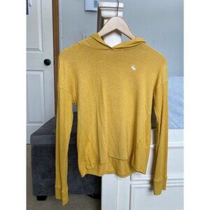 Ambercrombie Kids Yellow Knit Ribbed Sweater Hoodie 13/14